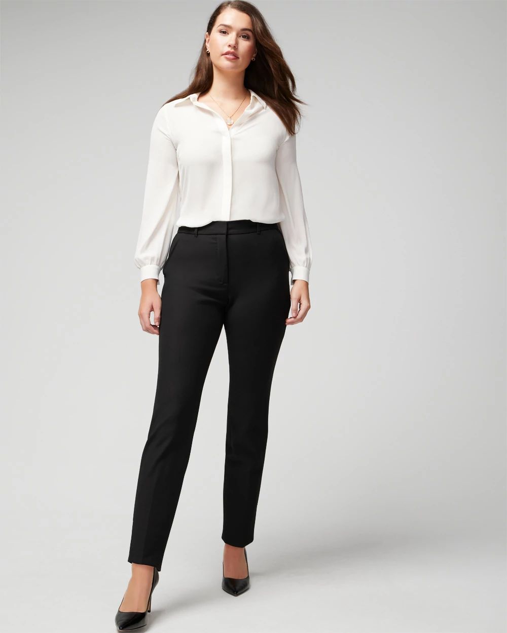 WHBM Elle Slim Ankle Comfort Stretch Pants White House Black Market